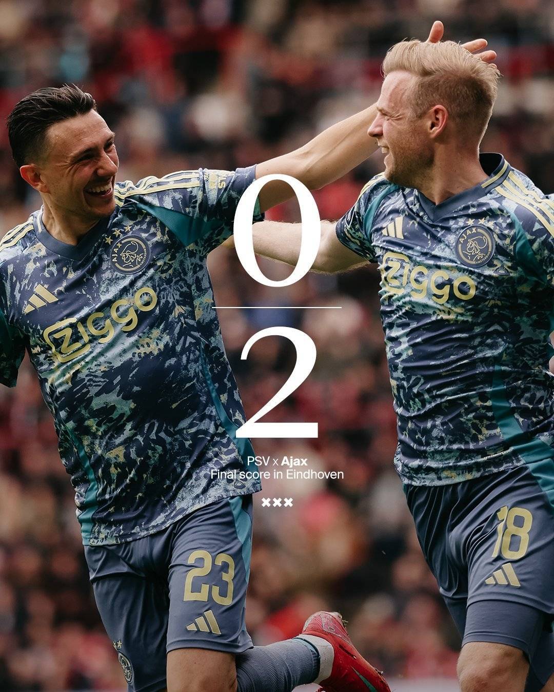 阿贾克斯在足球联赛上征服对手